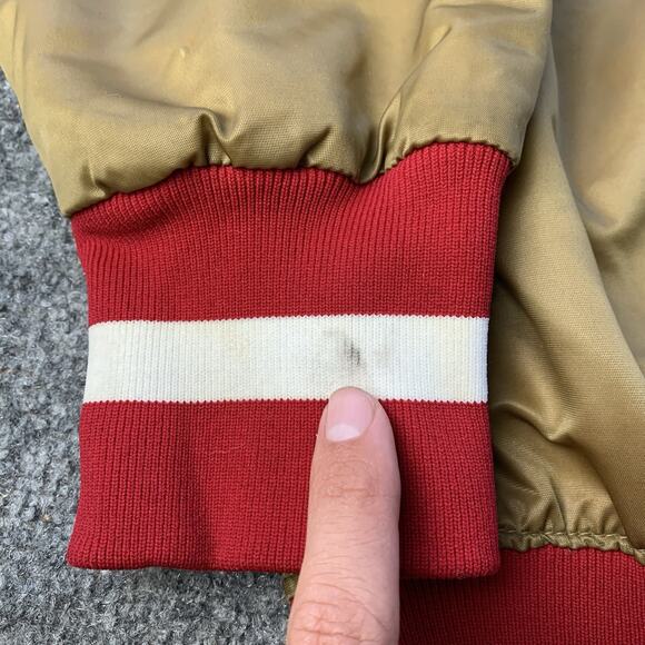 Vtg Wilson San Francisco 49ers Satin Bomber Jacket NFL Made In USA - Men’s 38 - Picture 12 of 16
